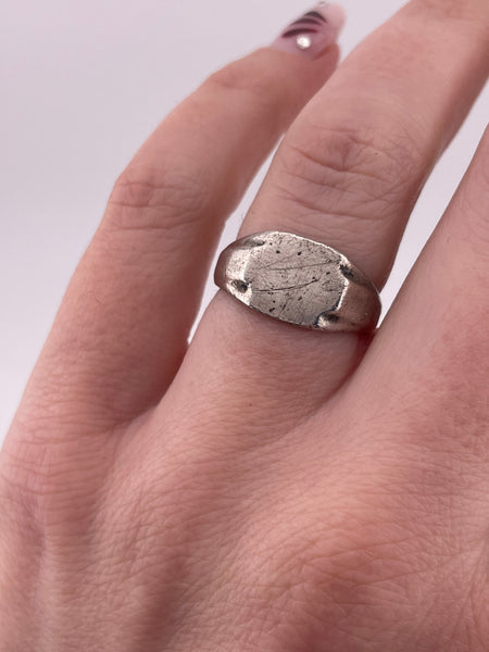 size 6.25 sterling silver signet ring ***AS IS***
