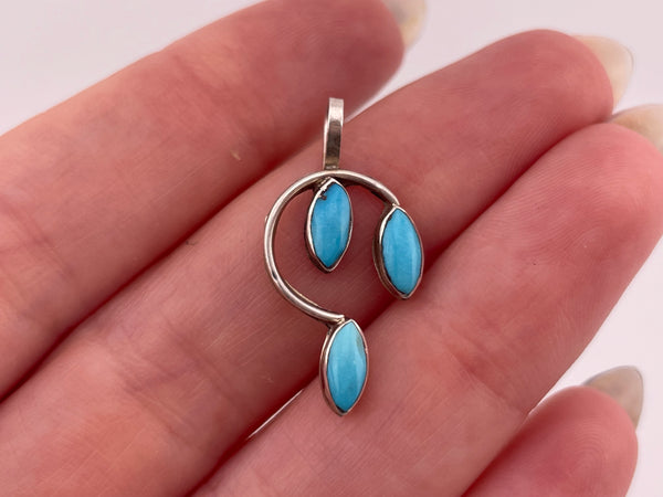 sterling silver turquoise pendant