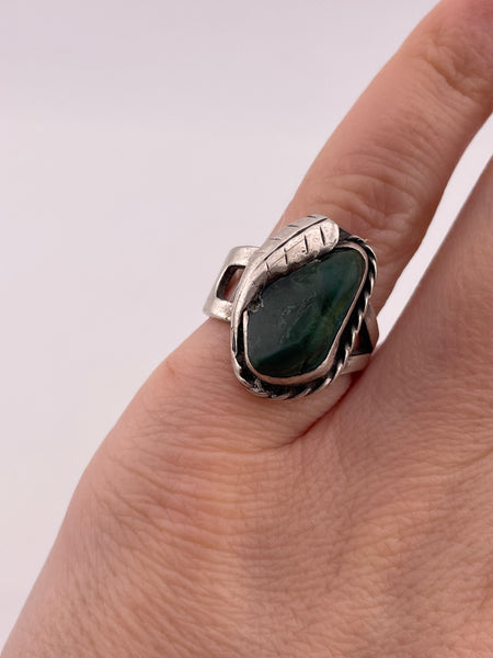 size 5.5 sterling silver chrysocolla ring