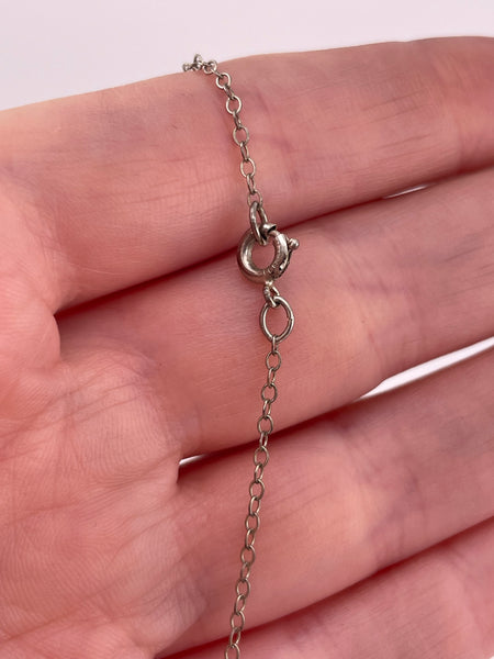 sterling silver 15 1/2" butterfly wing pendant necklace
