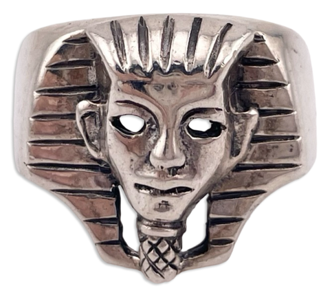 size 7 sterling silver King Tut ring