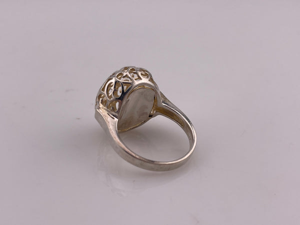 size 7 sterling silver cut-out design ring