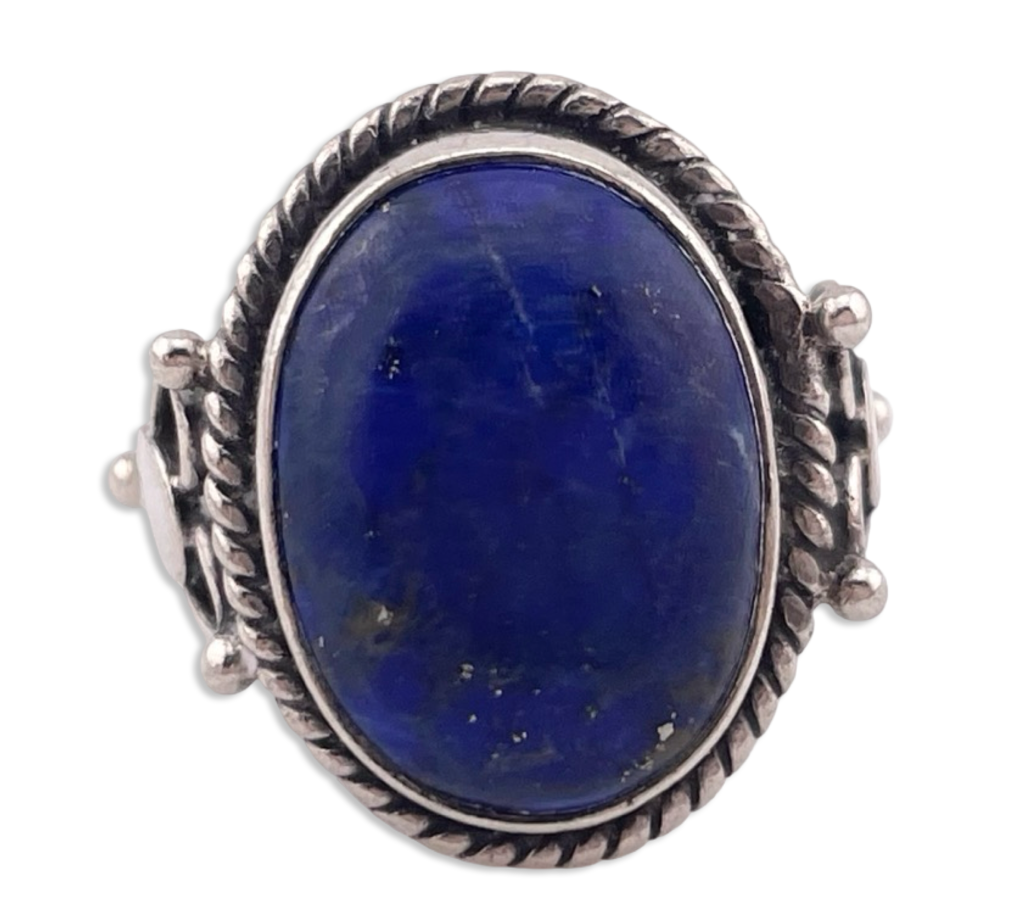 size 6.75 sterling silver lapis ring