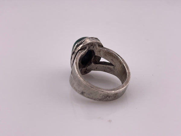 size 9.5 sterling silver malachite ring