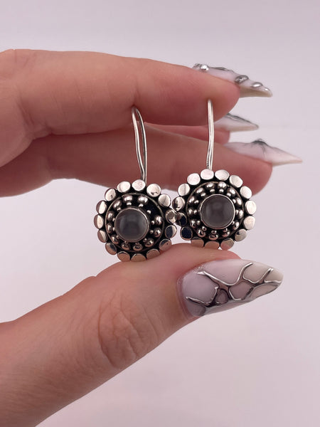sterling silver moonstone hook earrings ***AS IS***