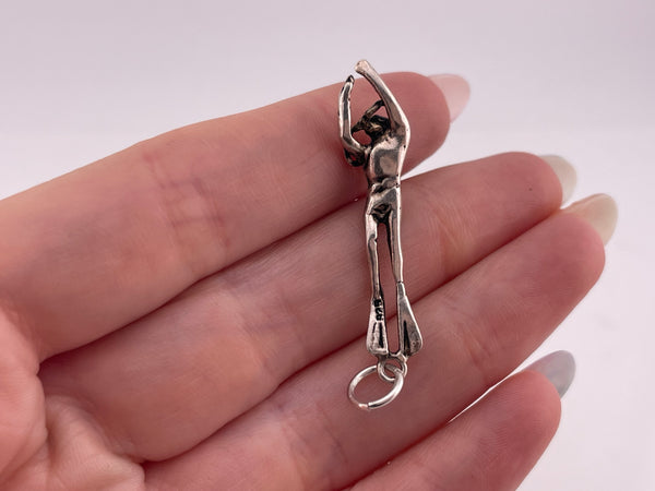 sterling silver scuba diver pendant