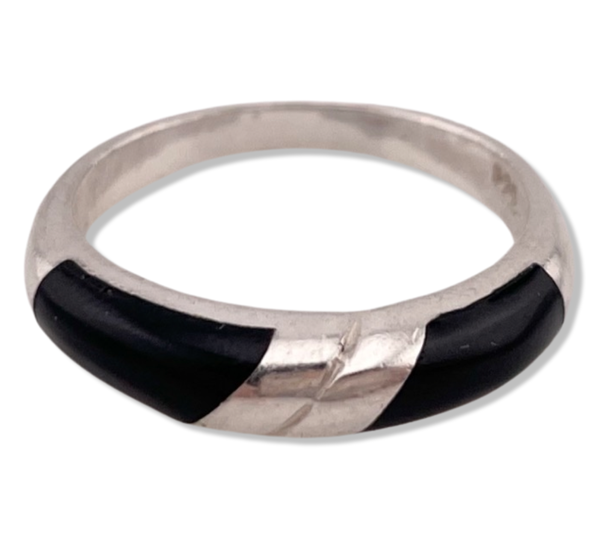 sterling silver synthetic onyx ring
