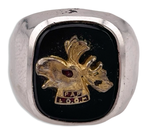 size 6 sterling silver Loyal Order of Moose lodge ring