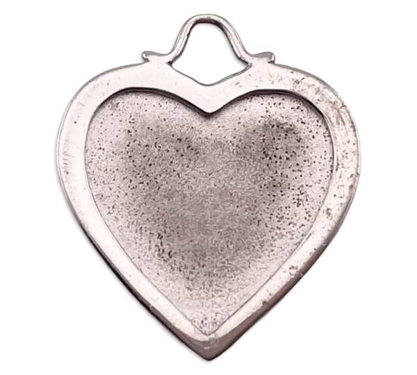 sterling silver heart frame picture holder pendant