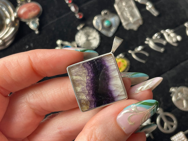sterling silver amethyst pendant