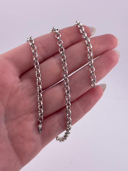 sterling silver 16-3/4" rolo chain link necklace