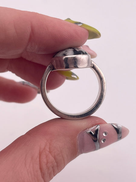 size 6.5 sterling silver jasper ring