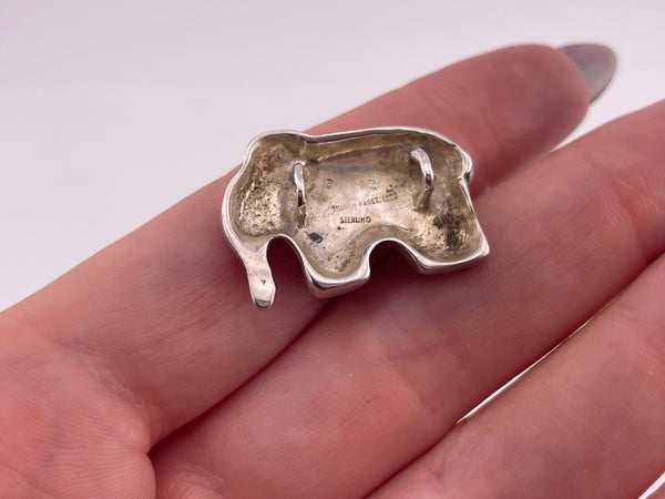 sterling silver Mignon Faget 'animal cracker' elephant pendant