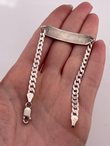 sterling silver 7 1/4" 'MAURA' curb chain bracelet