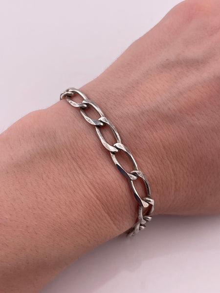 sterling silver Milor 8 1/4" chain link bracelet