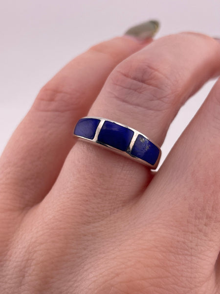 size 6 sterling silver lapis ring