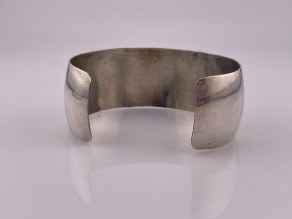 sterling silver 7" HL signed stamped cuff bracelet