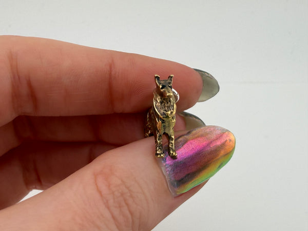 sterling silver 3D Collie dog charm pendant