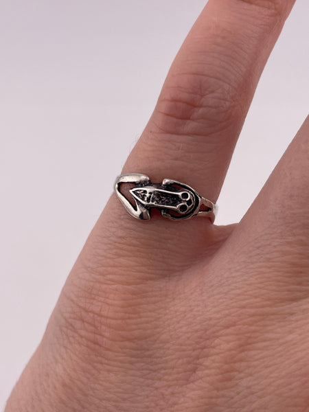 size 5.5 sterling silver frog ring