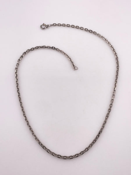 sterling silver 20-1/4" cable link chain necklace