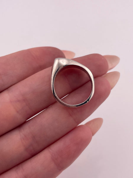 size 6.5 sterling silver Mexican stoneless textured ring