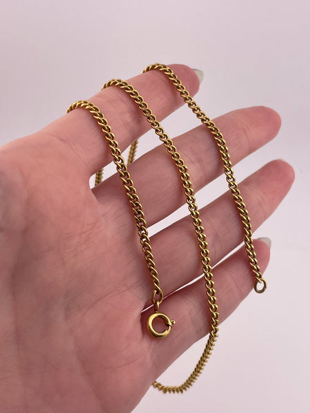 gold filled 24" curb chain necklace