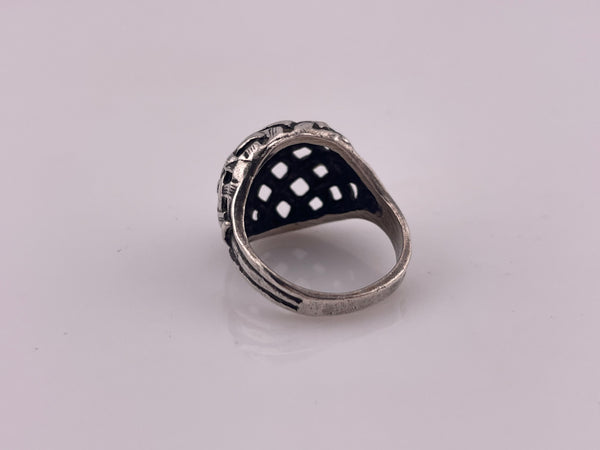 size 7 sterling silver stoneless basket weave ring