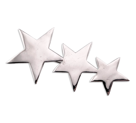 sterling silver stars brooch pin