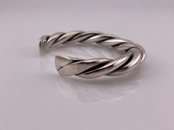 sterling silver Silpada heavy stoneless twist cuff bracelet
