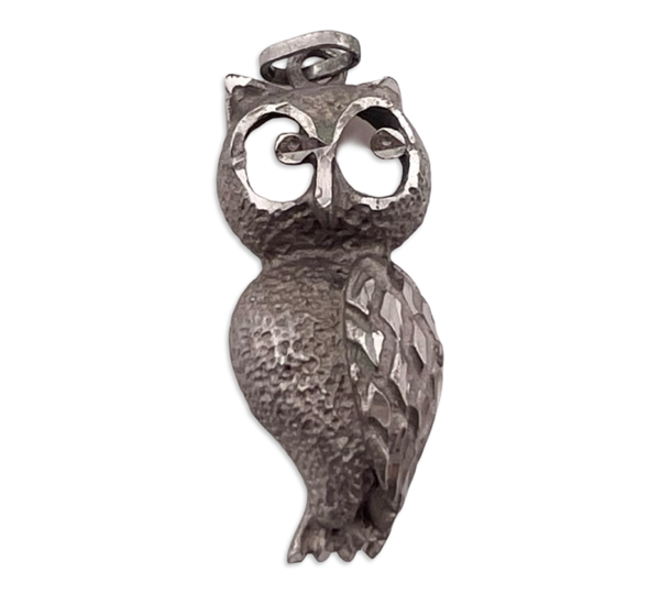 sterling silver owl pendant