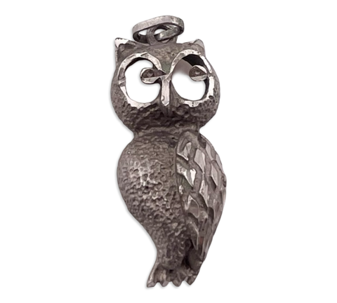 sterling silver owl pendant