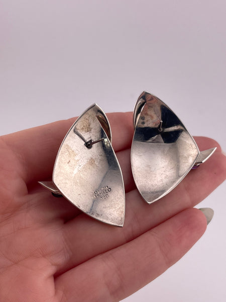 sterling silver artisan amethyst post earrings ***Non-sterling posts***