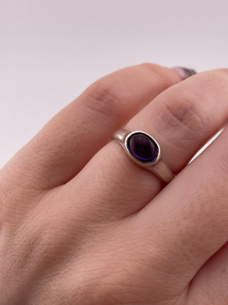 size 5.75 sterling silver amethyst ring