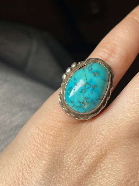 size 5.75 sterling silver turquoise ring