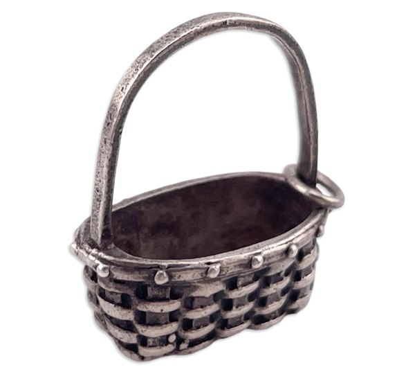 sterling silver basket pendant