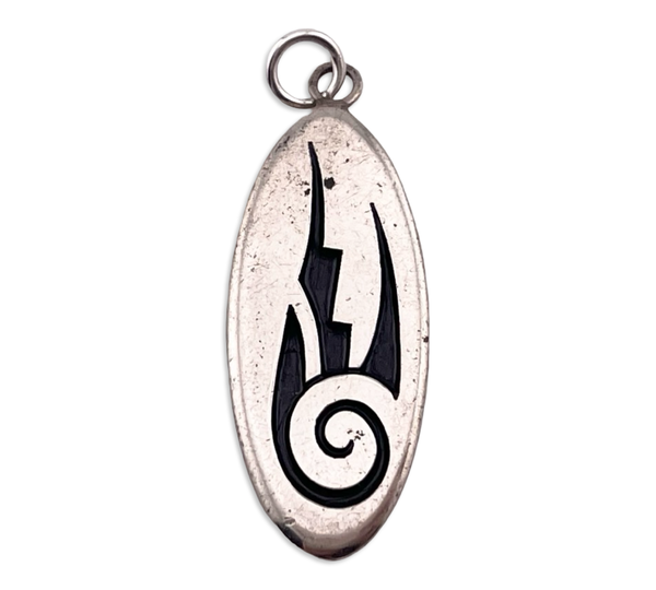 sterling silver Hopi silver overlay pendant