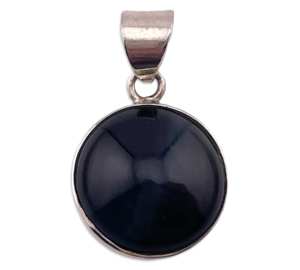 sterling silver blue tigers eye pendant