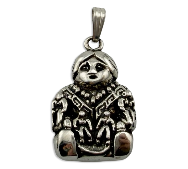 sterling silver story teller pendant