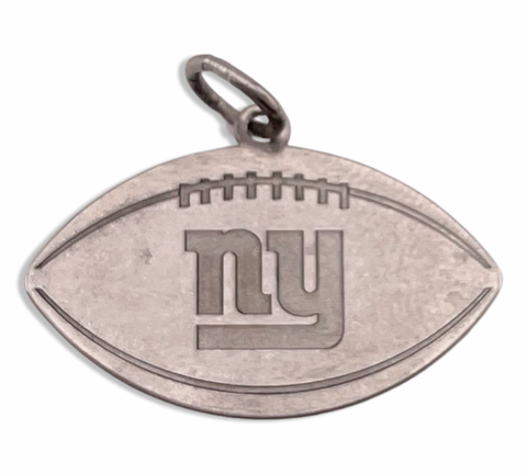 sterling silver NY Giants football pendant