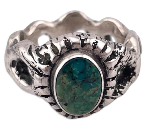size 5.5 sterling silver turquoise ring