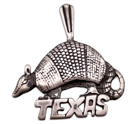 sterling silver Texas armadillo pendant