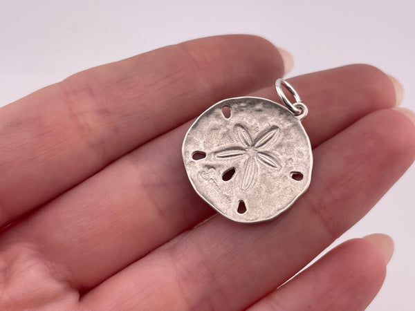 sterling silver sand dollar pendant