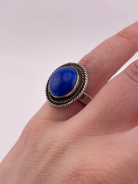 size 5.75 sterling silver lapis ring