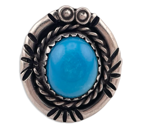 size 7.25 sterling silver turquoise ring