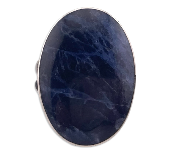 size 5 sterling silver Mexican sodalite ring