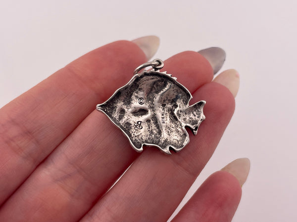sterling silver fish pendant
