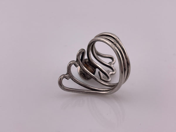 size 7.75 sterling silver synthetic turquoise ring