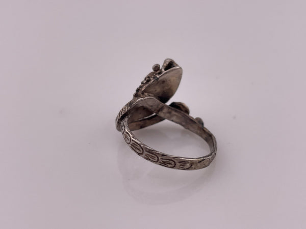 size 7 sterling silver mother of pearl snake ring