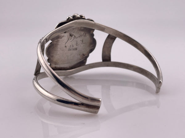 sterling silver large onyx cuff bracelet