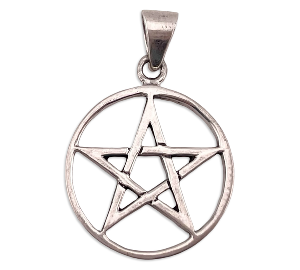 sterling silver pentacle pentagram star pendant